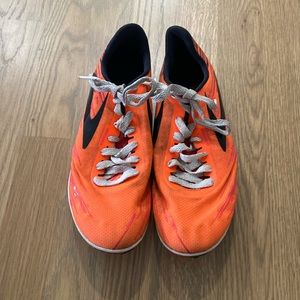 Brooks Men’s Mach 18 Orange Pink Spikeless Outdoor Track Running Spikes